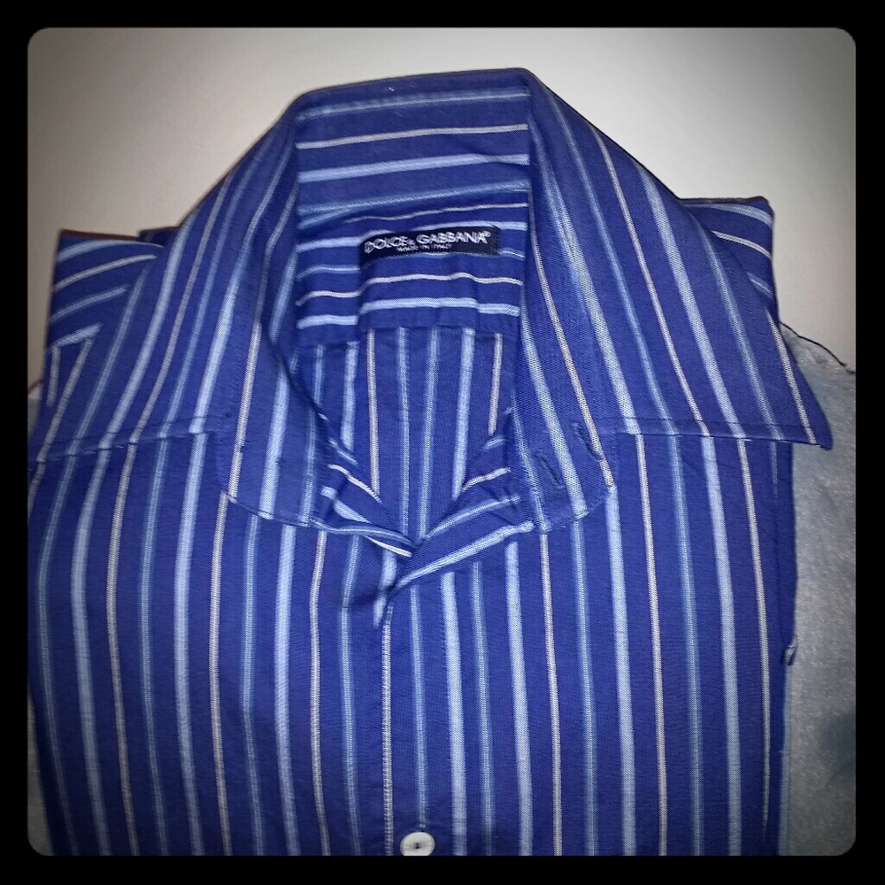 Dolce & Gabbana striped dress shirt in Navy blue